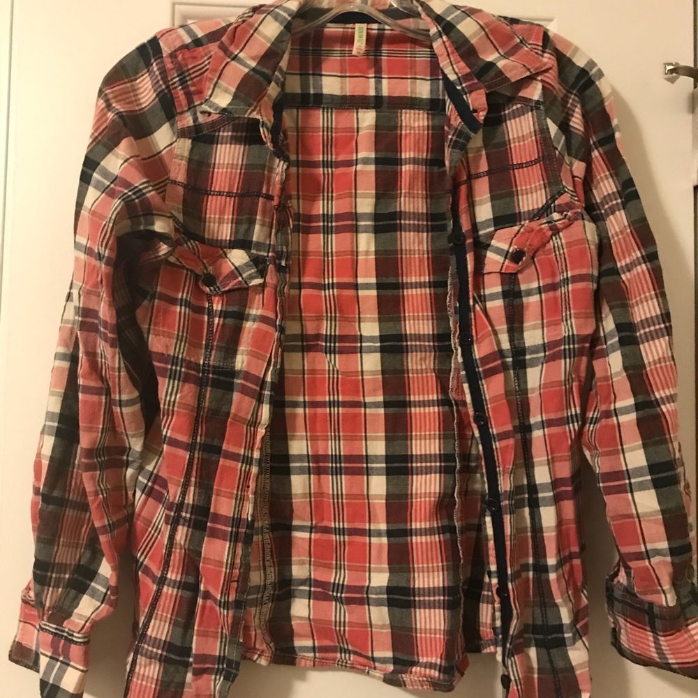 Pink Plaid Shirt